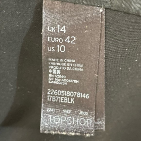 TopShop Open Casual Blazer Loose Fit Black Women’s 12 - Picture 4 of 5